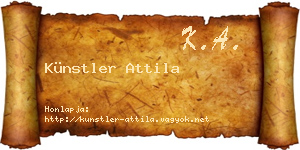 Künstler Attila névjegykártya